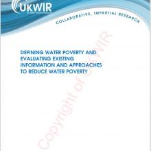 Covershot of UKWIR's PDF on alleviating water poverty.