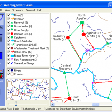 Screenshot of WEAP tool interface